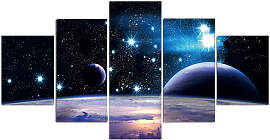 TPFLiving Poster Leinwand / 5 teiliges Wandbild -