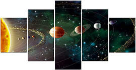 TPFLiving Poster Leinwand / 5 teiliges Wandbild -