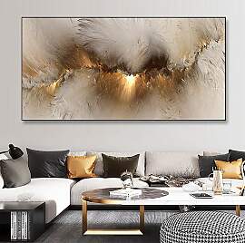 TPFLiving Poster Leinwand / Abstrakte bunte Wolken 