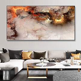 TPFLiving Poster Leinwand / Abstrakte bunte Wolken 