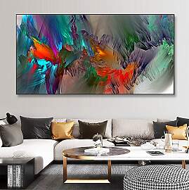 TPFLiving Poster Leinwand / Abstrakte bunte Wolken 