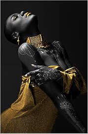 TPFLiving Poster Leinwand / Afrikanische Frau /