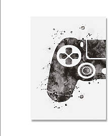 TPFLiving Poster Leinwand / Aquarell Gamepad,