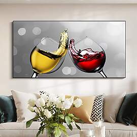 TPFLiving Poster Leinwand / Champagner- und