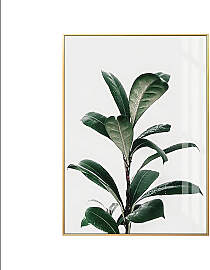 TPFLiving Poster Leinwand / Goldene Ananas und
