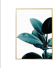 TPFLiving Poster Leinwand / Goldene Ananas und