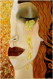 TPFLiving Poster Leinwand / Gustav Klimt - Goldene 