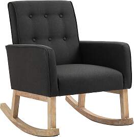 TPFLiving Schaukelstuhl Dreamer Stoff Gestell