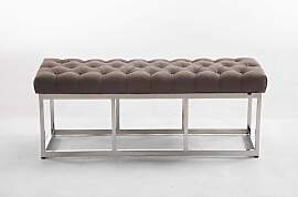 TPFLiving Sitzbank Amor Stoff - Gestell Edelstahl