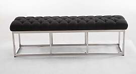 TPFLiving Sitzbank Amor Stoff - Gestell Edelstahl