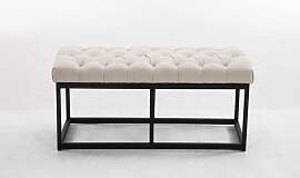 TPFLiving Sitzbank Amor Stoff - Gestell matt