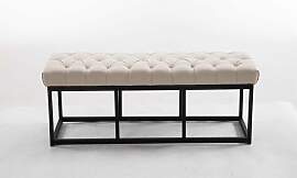 TPFLiving Sitzbank Amor Stoff - Gestell matt