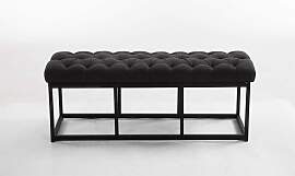 TPFLiving Sitzbank Amor Stoff - Gestell matt