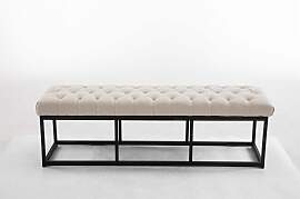 TPFLiving Sitzbank Amor Stoff - Gestell matt