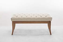 TPFLiving Sitzbank Romeo Kunstleder antik-hell 100 