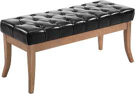 TPFLiving Sitzbank Romeo Kunstleder antik-hell 100 