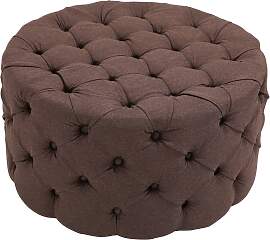 TPFLiving Sitzhocker Darcy Stoff XL - braun Stück