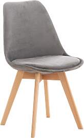 TPFLiving Stuhl Lines Samt - grau Stück