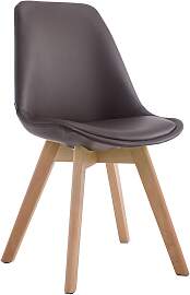 TPFLiving Stuhl Manolo Kunstleder Natura - braun