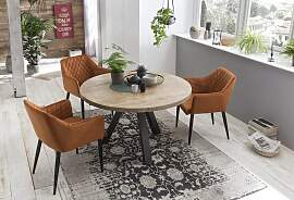 TPFLiving Tisch Ballarat 120x120 cm Platte Mango,