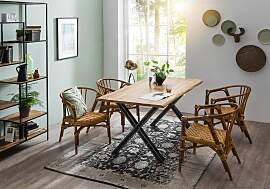 TPFLiving Tisch Bundaberg 160 x 85 cm Platte Mango 