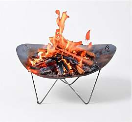 Tragbare Feuerstelle aus Edelstahl - faltbare