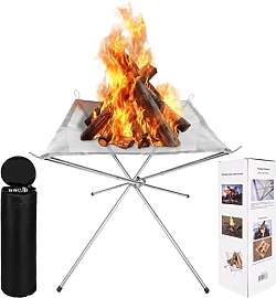 Tragbare Feuerstelle für Outdoor-Camping, 56cm