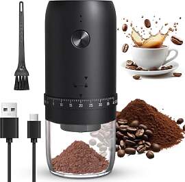 Tragbare Kaffeemühle mit 40 Mahleinstellungen,
