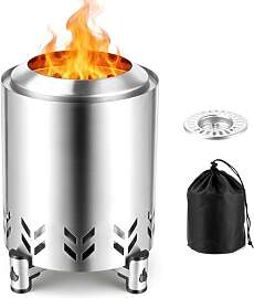 Tragbare Mini-Feuerstelle aus Edelstahl für den