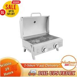 Tragbarer Edelstahl-Gasgrill für den
