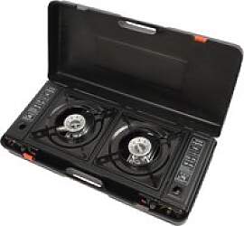 Tragbarer Gas-Campingkocher aus Metall (63 x 26 x