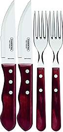 Tramontina Jumbo Steakbesteck, Set 4-teilig, mit 2 