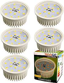 Trango 5er Pack MO15SD*5 5 Watt dimmbar LED Modul
