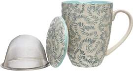 Tranquillo Tee-Aufgusstasse RUSTIC blau große