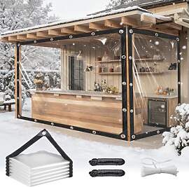 Transparent Plane mit Ösen 2x3m PVC Plane