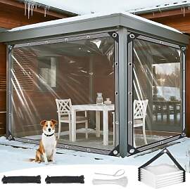 Transparente Plane mit Ösen 3x3m PVC Plane