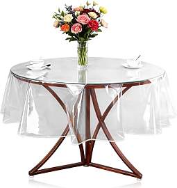 Transparente Tischdecke Rund, 152 cm Durchmesser