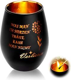 Trauerlicht Teelichter mit Spruch „Geliebt und