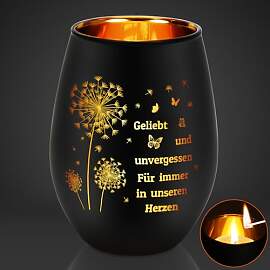 Trauerlicht Teelichter mit Spruch Geliebt und