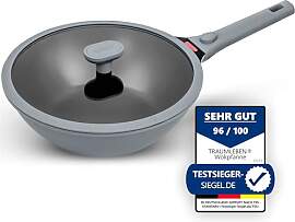 TRAUMLEBEN Wokpfanne mit Deckel 28 cm [abnehmbaren 