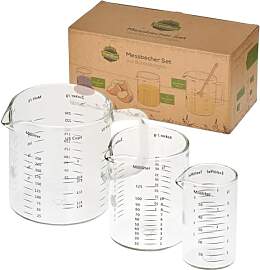 TreeBox Messbecher glas - klein -3er Set (250ml,