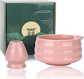 Trendecor 2 Teilige Matcha Set Matcha Schale Rosa