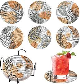 Trendecor 6 Stück Diamond Painting Untersetzer,