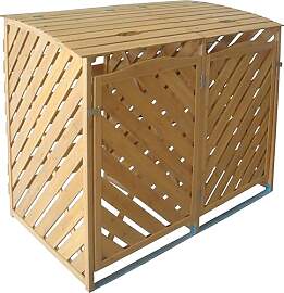 TrendLine Mülltonnenbox Holz für 2 x 240 l