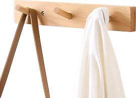 TREOAKWIS Garderobenhaken Holz, Garderobenleiste