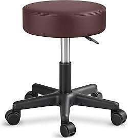 TRESKO Rollhocker höhenverstellbar Braun bis 150