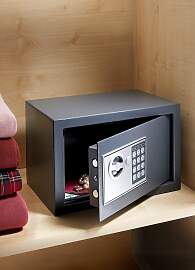 Tresor aus massivem Stahl, Grau, Größe