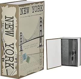 Tresor Buch New York | 11,5x18x5,5cm Metall Papier 