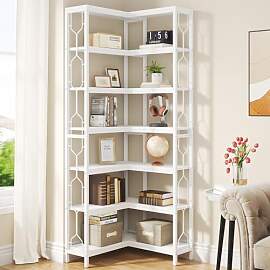 Tribesigns Eck-Bücherregal, 7-stöckiges
