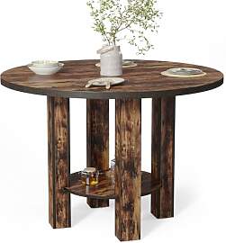Tribesigns Runde Esstisch für 4 Personen, 100 x
